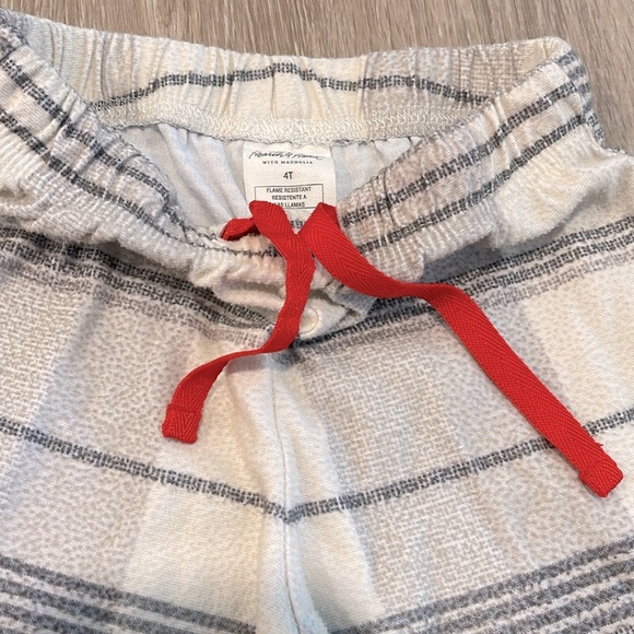 Hearth & Hand Unisex Toddler 4T Christmas/Holiday Tartan Plaid 2pc Pajama Set - Picture 6 of 9